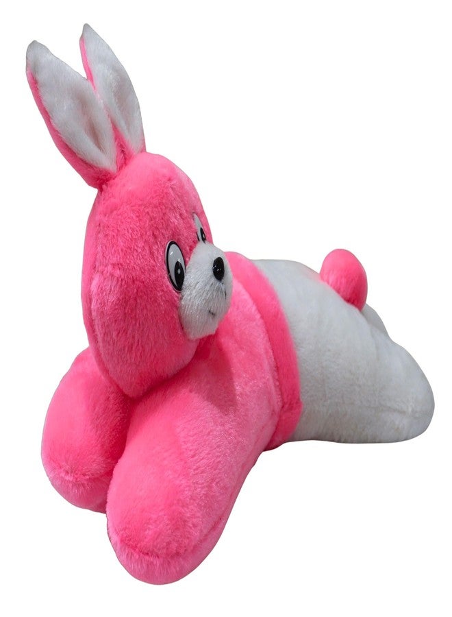 تيكلز وسادة داعمة ناعمة محشوة على شكل أرنب، هدية مثالية للأطفال من الجنسين في أعياد الميلاد (الحجم: 40 سم، اللون: وردي وأبيض) - Image 4